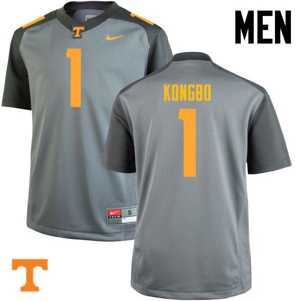 Men #1 Jonathan Kongbo Tennessee Volunteers College Football Jerseys-Gray - Click Image to Close